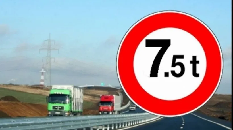 Restricții de circulație pentru camioanele peste 7,5 tone în 14 județe