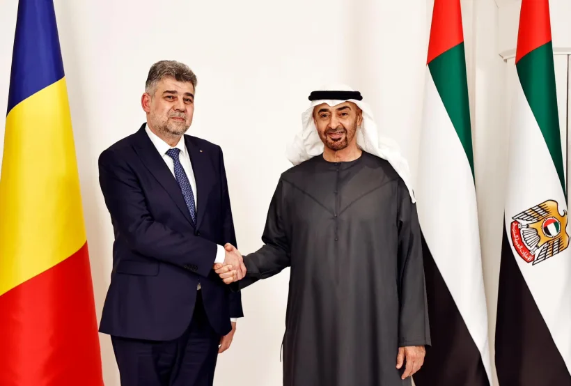 Premierul Marcel Ciolacu a avut o întrevedere cu Șeicul Mohammed bin Zayed Al Nahyan