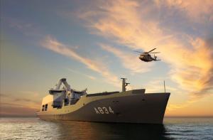 Modulele 2 și 3 pentru o navă-suport a Marinei Regale Olandeze, lansate la Damen Galați