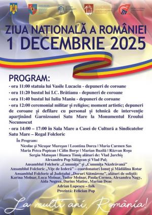 Ziua Națională a României sărbătorită în municipiul Satu Mare