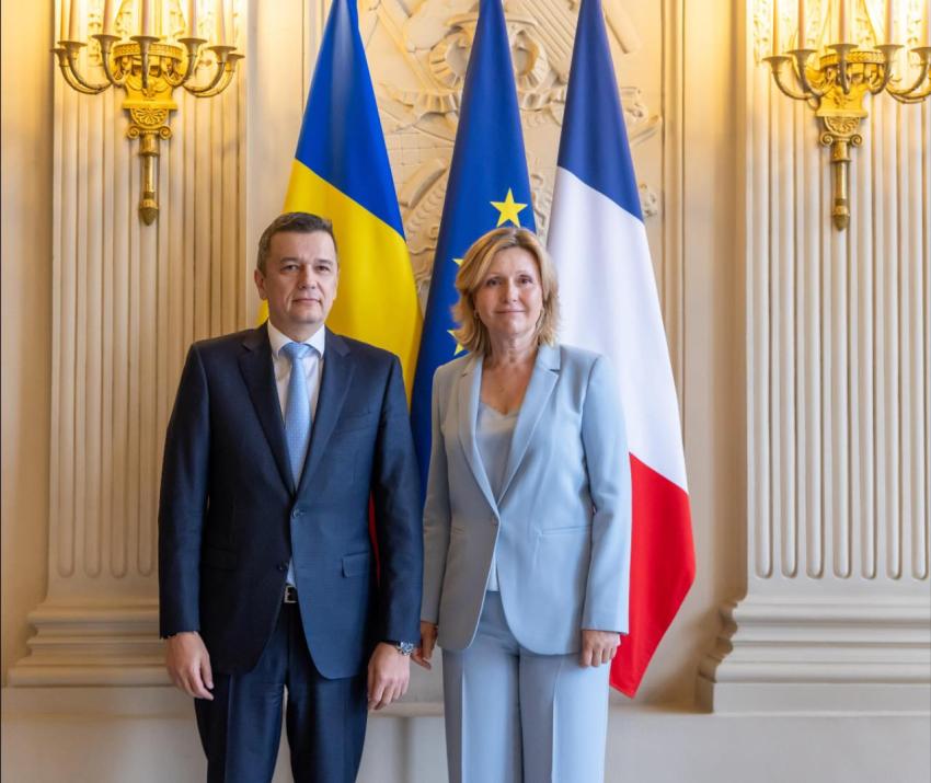 Sorin Grindeanu discută cu Yaël Braun-Pivet despre consolidarea parteneriatului România–Franța
