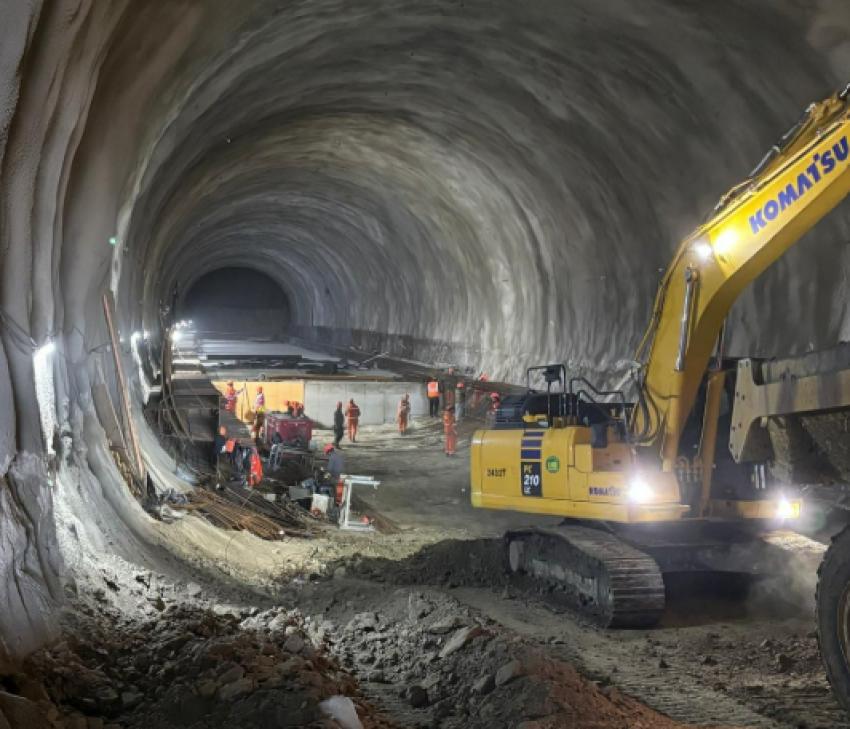 Tunelurile de pe A1 prind contur: peste jumătate din lucrări sunt deja gata