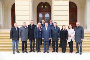 Președintele Consiliul Județean Călărași, Vasile Iliuță, a primit vizita oficială a delegației Consiliul Raional Călărași