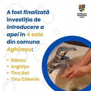 Lucrări finalizate în rețeaua de apă potabilă din  zona rurala a Clujului