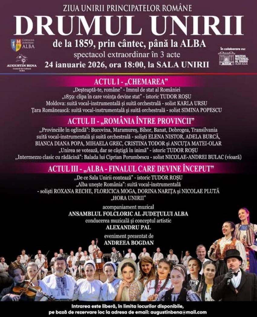 ”Drumul Unirii - de la 1859, prin cântec până la Alba”